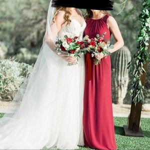 Hayley Paige occasions Maroon Bridesmaid Dress
